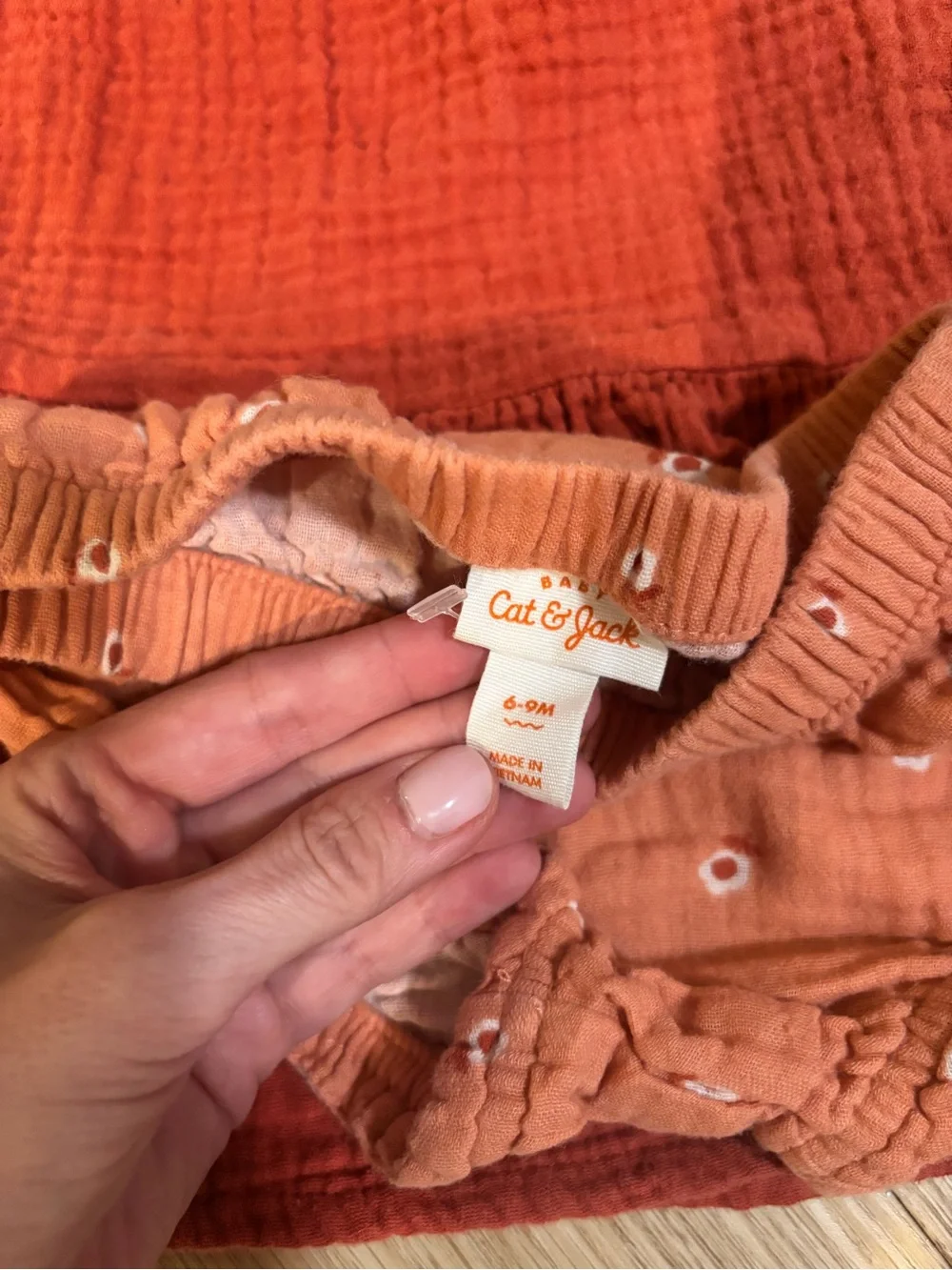 Cat & Jack Two-Piece Top and Bloomers Set - Rust and Coral